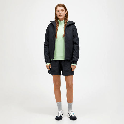 Freelight reversible insulated hooded women's jacket - Black