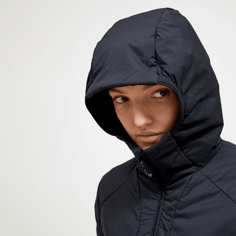 Freelight reversible insulated hooded women's jacket - Black