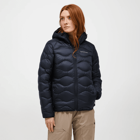 Helium down hooded women's jacket - Black