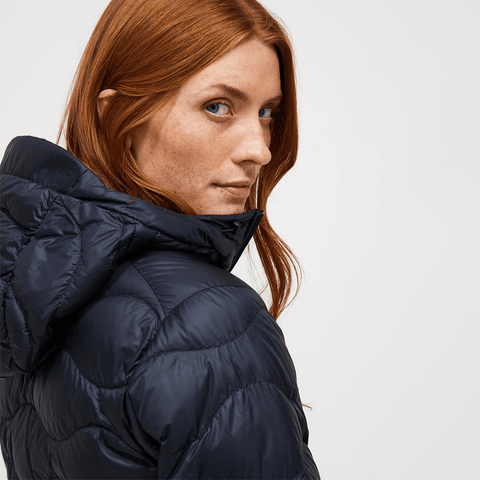 Helium down hooded women's jacket - Black