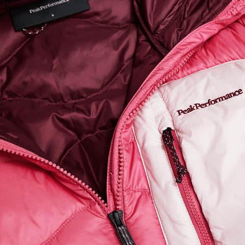 Helium utility down hooded women's jacket - Mountain blush / Frosted blossom