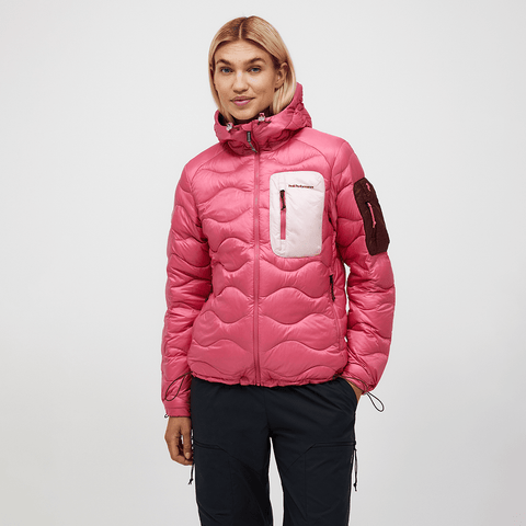 Helium utility down hooded women's jacket - Mountain blush / Frosted blossom