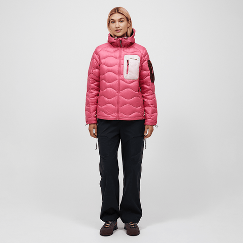 Helium utility down hooded women's jacket - Mountain blush / Frosted blossom
