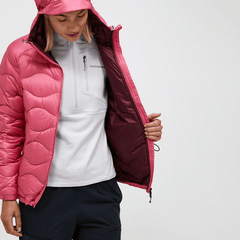 Helium utility down hooded women's jacket - Mountain blush / Frosted blossom