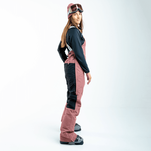 Fun-garees women's bib pants - Clay red