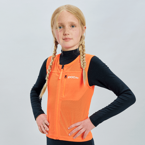 POCito VPD air vest kids' back protector - Fluorescent orange