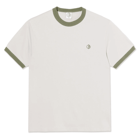 Ringer t-shirt - Pale taupe / Army green