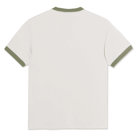 Ringer t-shirt - Pale taupe / Army green