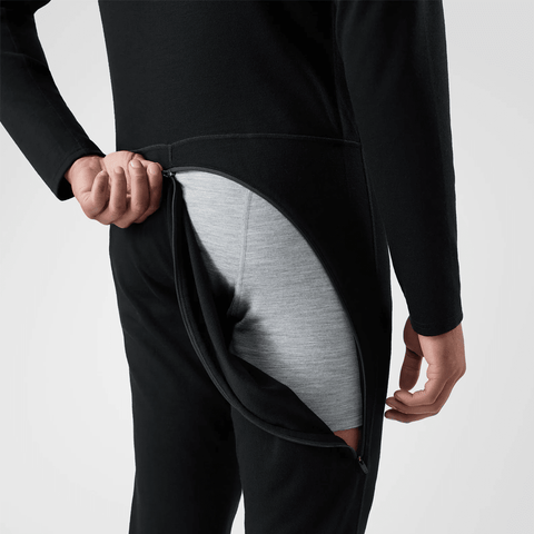 Classic thermal merino baselayer one piece - Black