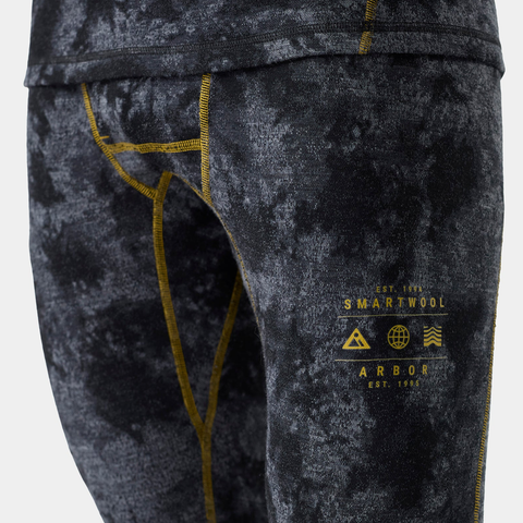 Classic thermal baselayer ¾ bottom - Black tie dye / Honey gold