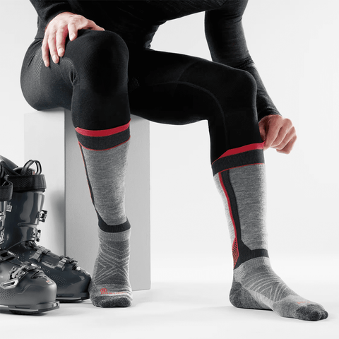Intraknit™ targeted cushion ski socks - Black