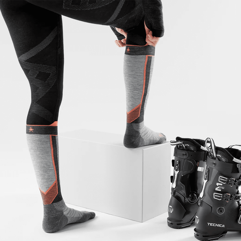 Intraknit™ targeted cushion women's ski socks - Medium grey