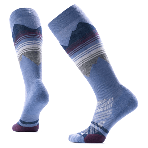 Targeted cushion pattern women's ski socks - Nightfall blue