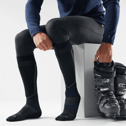 Targeted cushion ski socks - Black