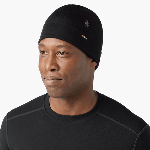 Thermal merino reversible cuffed beanie - Black