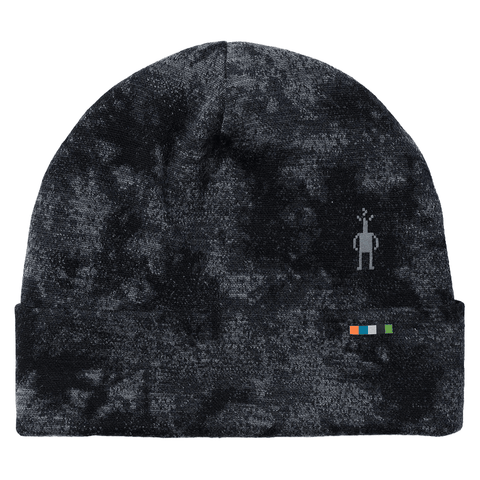 Thermal merino reversible cuffed beanie - Black tie dye
