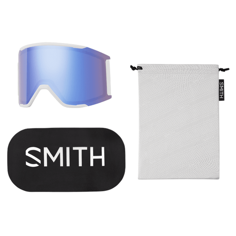 Squad MAG goggle - White vapor / CP Sun black + CP Storm blue sensor mirror