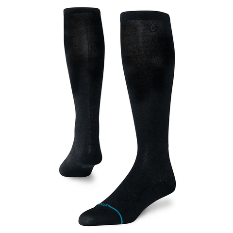 Solid UL wool ski socks - Black
