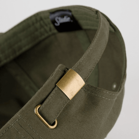 Small script 6 panel hat - Olive