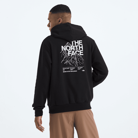 Evolution half dome graphic hoodie - TNF black