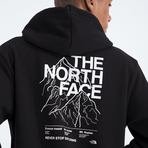Evolution half dome graphic hoodie - TNF black