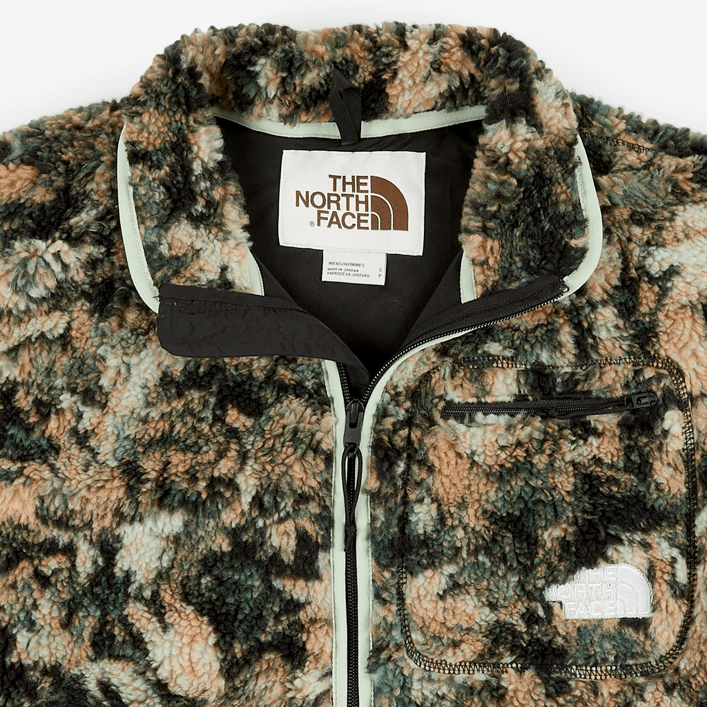 Extreme pile full zip fleece jacket - Misty sage fallen leaves – D-STRUCTURE