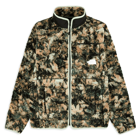 Extreme pile full zip fleece jacket - Misty sage fallen leaves