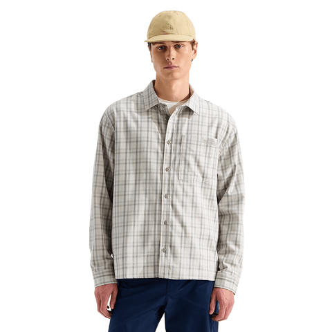 Mountain falls flannel shirt - Stone slab mini shadow plaid