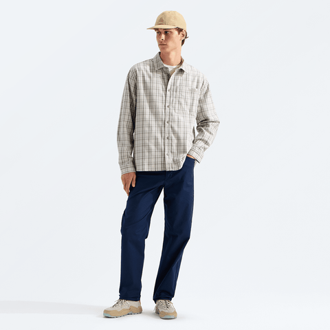 Mountain falls flannel shirt - Stone slab mini shadow plaid
