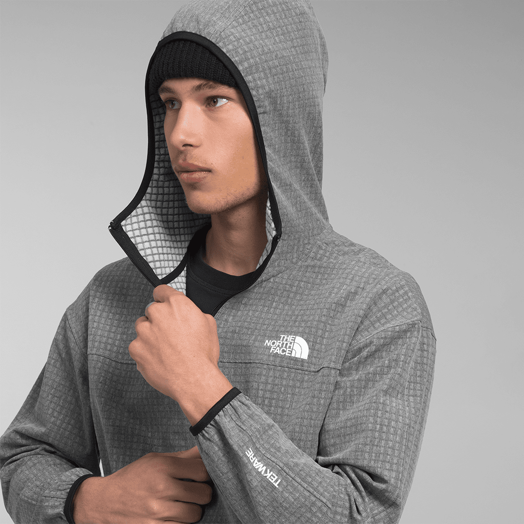 Tekware grid hoodie TNF medium grey heather D STRUCTURE