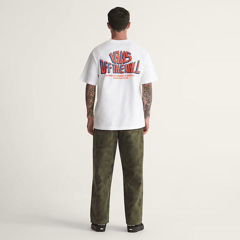 Check-5 denim baggy pants - Mossy olive green / Obsidian fern green
