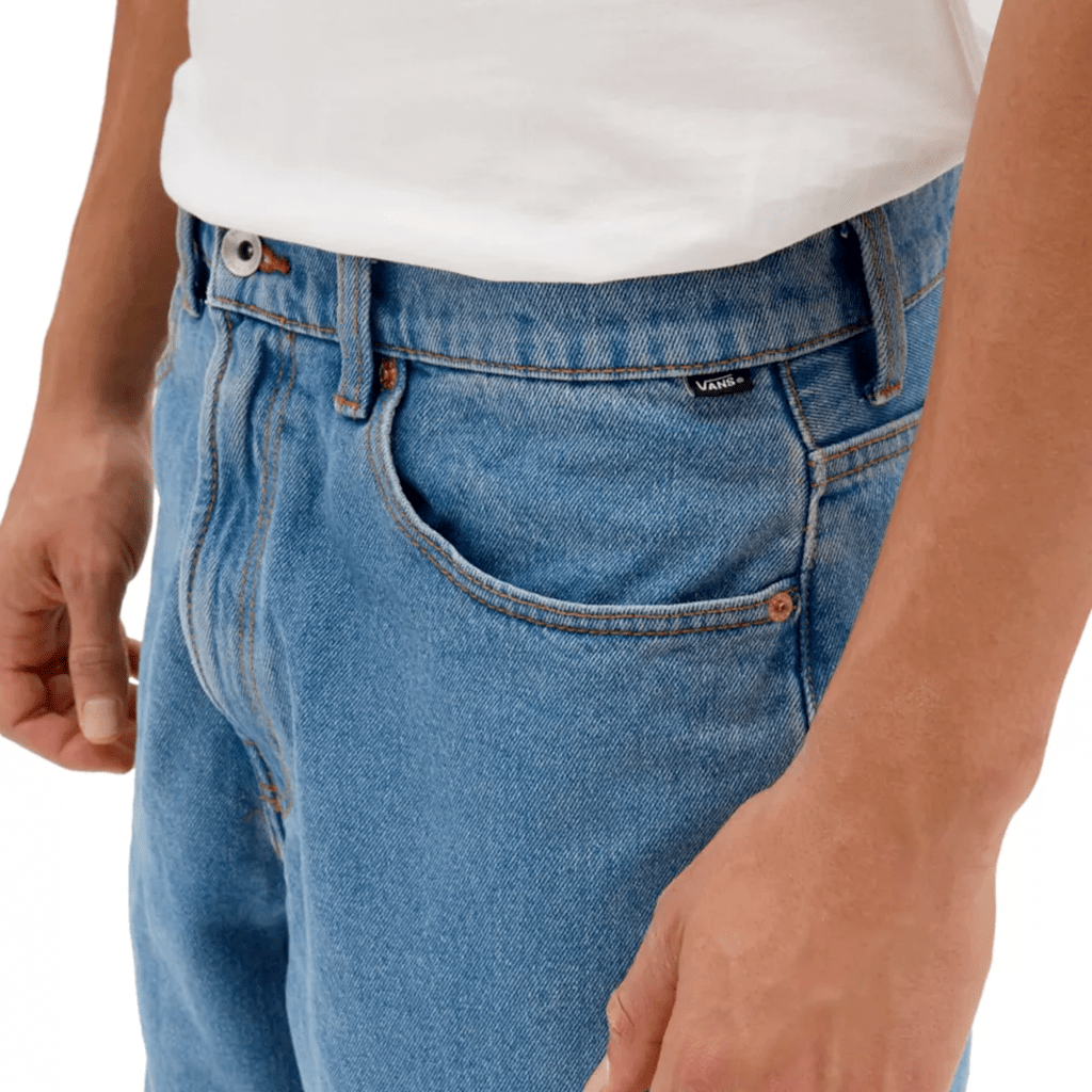 Check-5 baggy denim pants - Stonewash blue