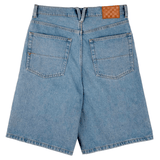 Check-5 baggy denim shorts - Stonewash blue