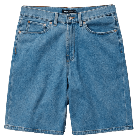 Check-5 baggy denim shorts - Stonewash blue