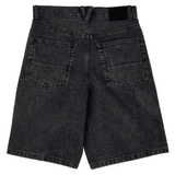 Check-5 baggy denim shorts - Washed black