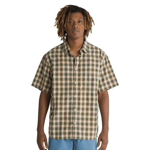 Hadley woven shirt - Oatmeal / Bistro green