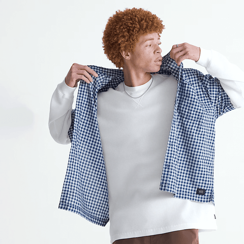 Larkspur mini plaid shirt - Deep indigo