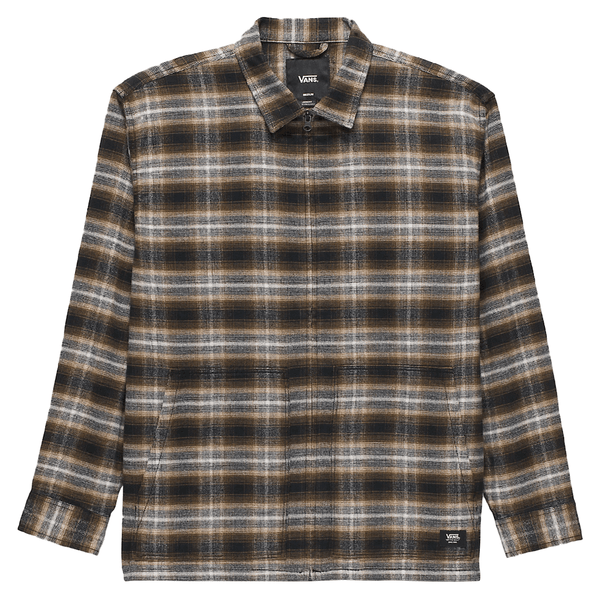 Montwood zip flannel shirt - Black / Sepia – D-STRUCTURE