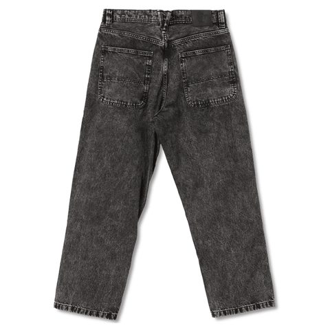 Rowan double knee denim pants - Stonewash black