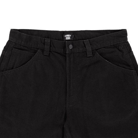 Skate check-5 loose denim pants - Black