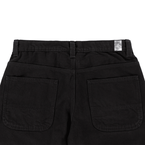 Skate check-5 loose denim pants - Black