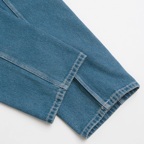 Skate check-5 loose denim pants - Vintage indigo