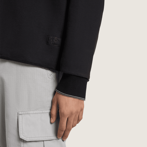 Tilt rolled hem crewneck - Black