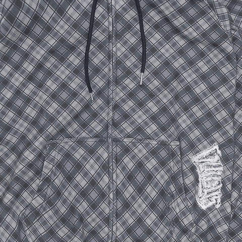 Distort zip hoodie - Plaid