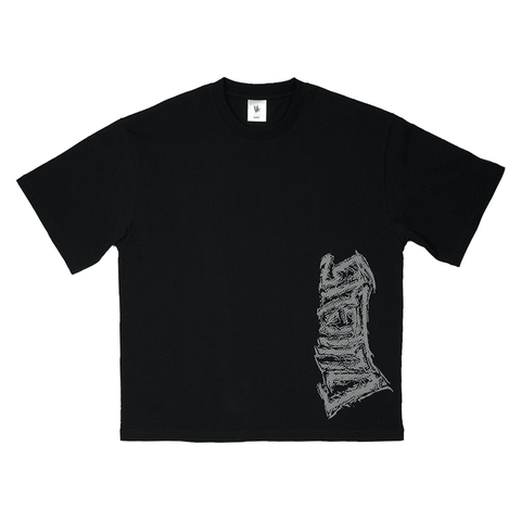 Side print t-shirt - Black