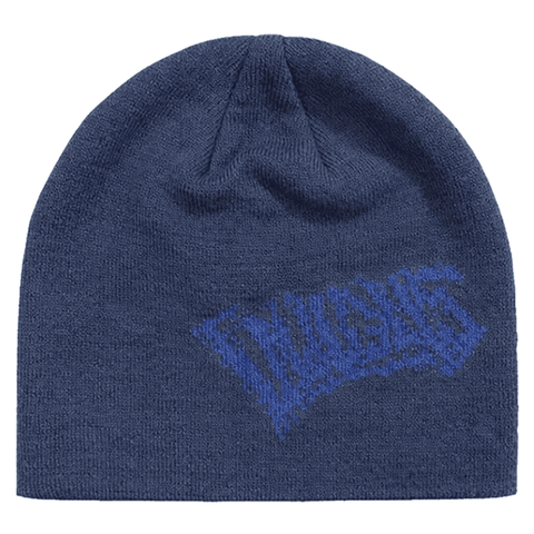Splat skully beanie - Deep blue