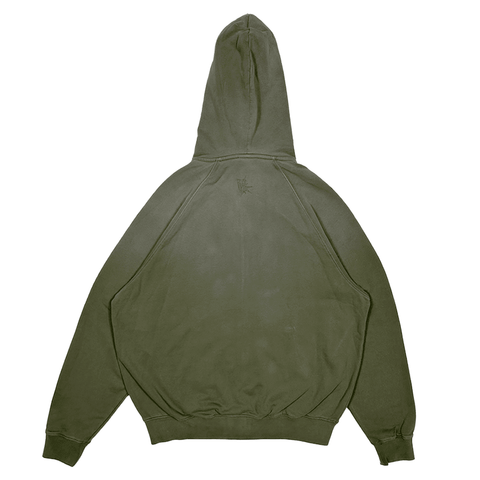Zip hoodie - Faded olive