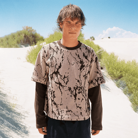 AOP double layer thermal long sleeve - Brown