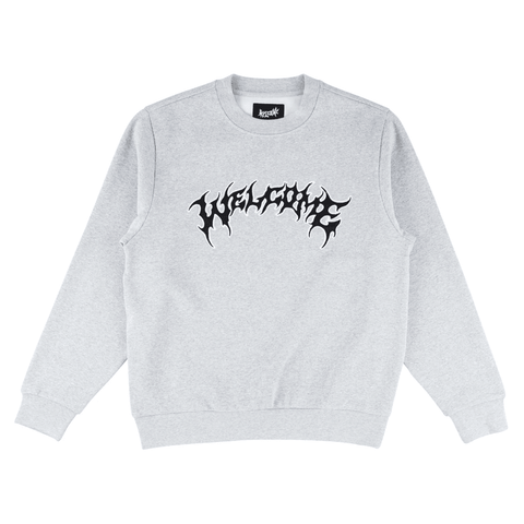 Barb applique crewneck - Heather