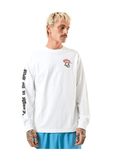 Long sleeve Afends Caught in the wild recycled - White